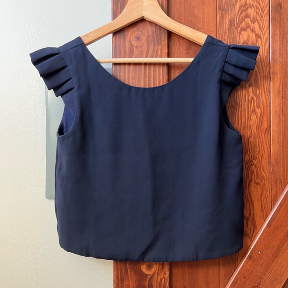 Navy open back top - Picture 3 of 6